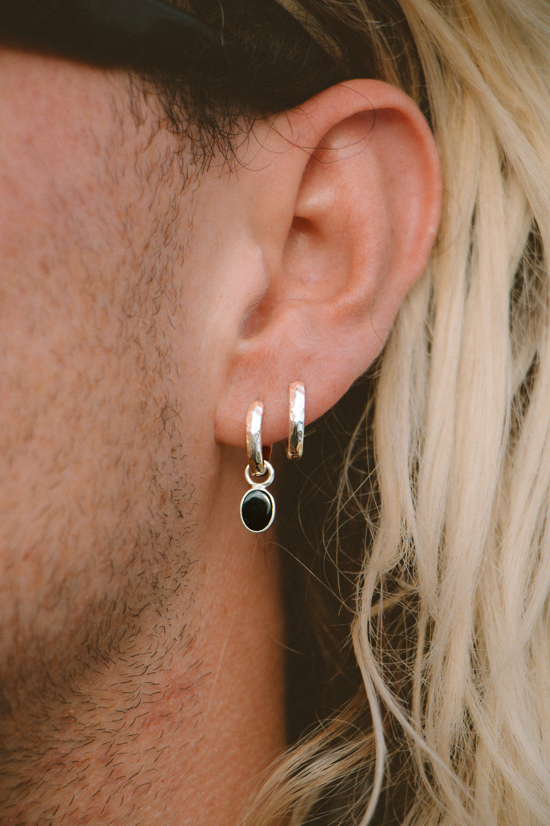 Onyx Charm Sleeper Earring